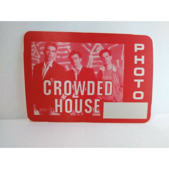 Crowded House 1986 Vintage Backstage Pass Original New Wave Pop Music Split Enz - Picture 2 of 4